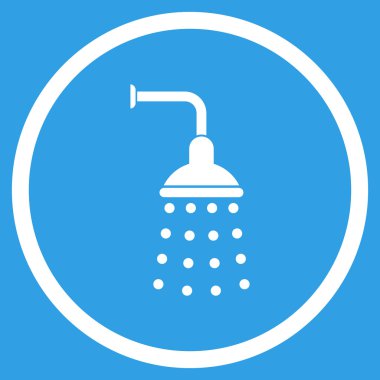 Duş düz vektör simgesi