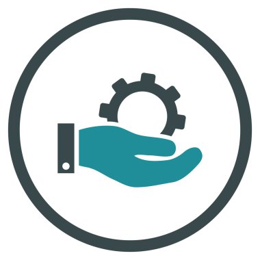 Hizmet düz vektör simgesi