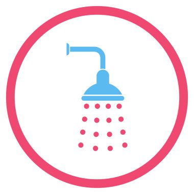 Duş düz vektör simgesi