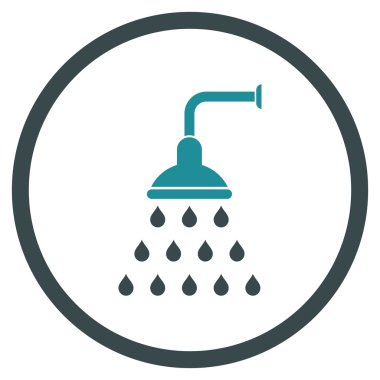 Duş düz vektör simgesi