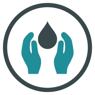 Su bakımı düz vektör simgesi