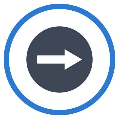 Sağ yuvarlak ok düz vektör simgesi