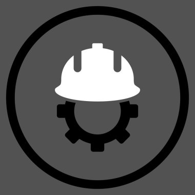 Geliştirme kask düz vektör simgesi