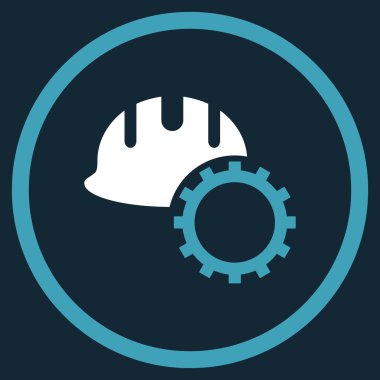 Geliştirme işçisi düz vektör simgesi