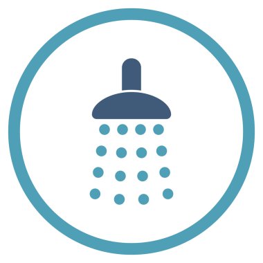 Duş düz vektör simgesi