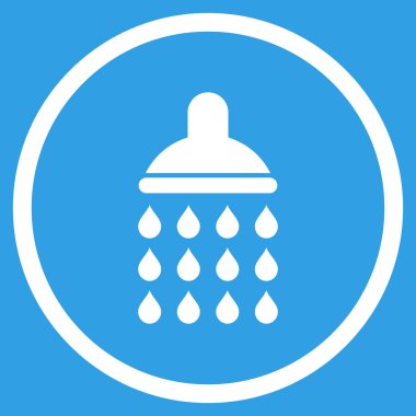 Duş düz vektör simgesi