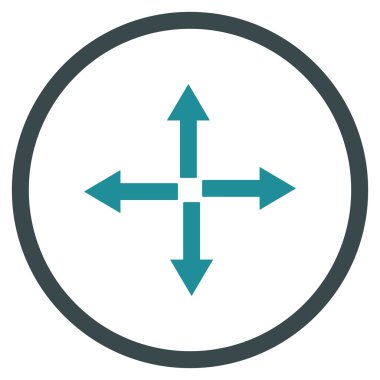 Oklar düz vektör simgesini genişletin