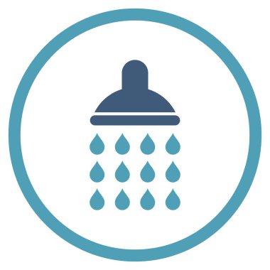 Duş düz vektör simgesi