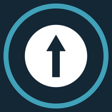 Yukarı yönlü ok düz vektör simgesi