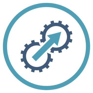 Dişli Tümleştirme düz vektör simgesi