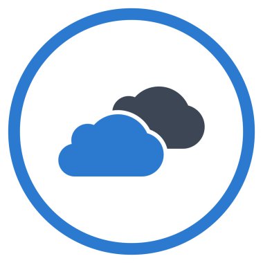 bulutlar düz vektör simgesi