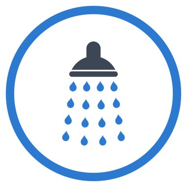 Duş düz vektör simgesi