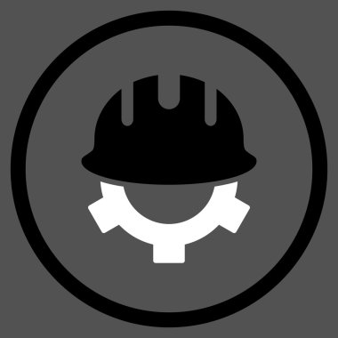 Geliştirme kask düz vektör simgesi