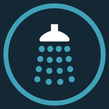 Duş düz vektör simgesi