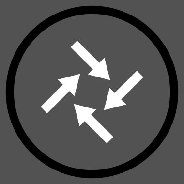 Merkezcil oklar düz vektör simgesi