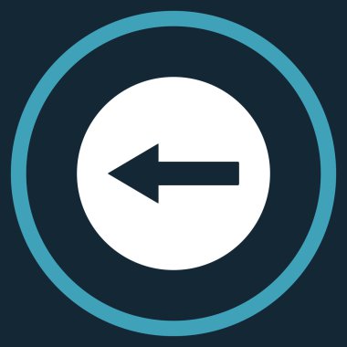 Sol yönlü ok düz vektör simgesi