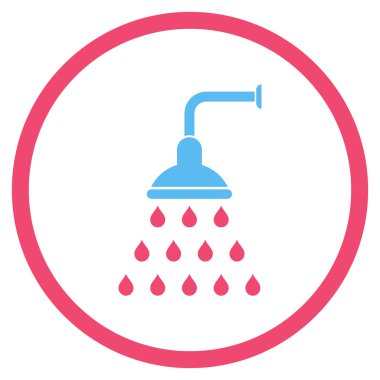 Duş düz vektör simgesi