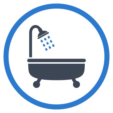 Duş banyo düz vektör simgesi