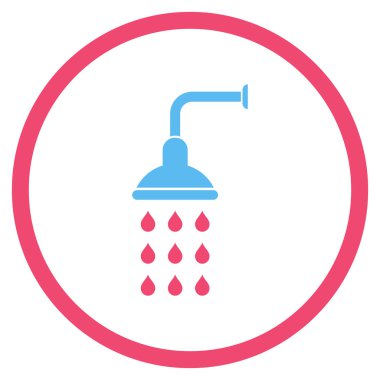 Duş düz vektör simgesi