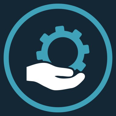 Hizmet düz vektör simgesi