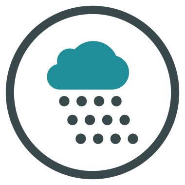 Yağmur bulutu düz vektör simgesi