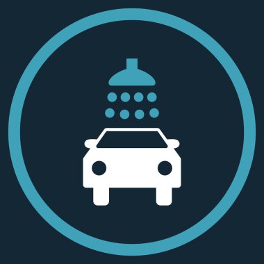 Araba duş düz vektör simgesi