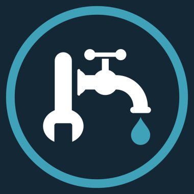 Sıhhi tesisat düz vektör simgesi