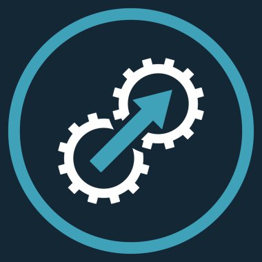 Dişli Tümleştirme düz vektör simgesi