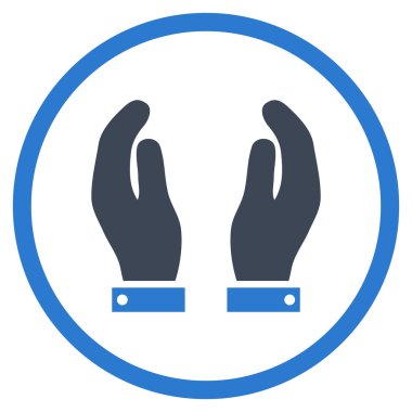 Bakım el düz vektör simgesi