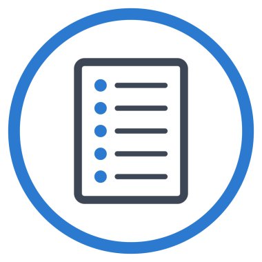 Liste sayfa düz vektör simgesi