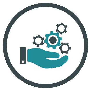 Mekanik Servisi düz vektör simgesi