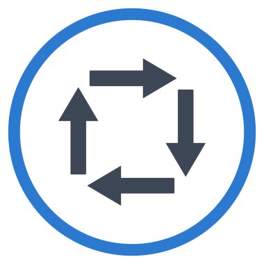 Dolaşım oklar düz vektör simgesi