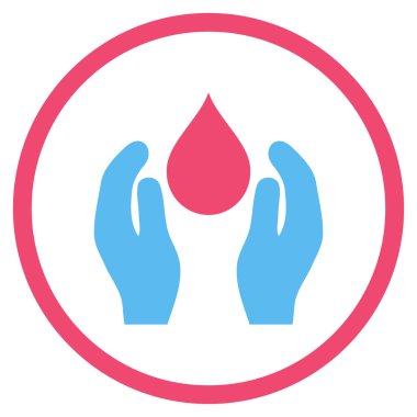 Su bakımı düz vektör simgesi