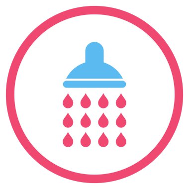 Duş düz vektör simgesi