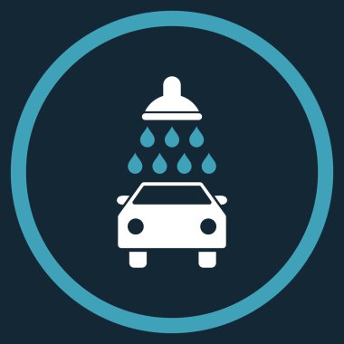 Araba duş düz vektör simgesi