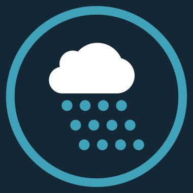 Yağmur bulutu düz vektör simgesi