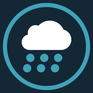 Yağmur bulutu düz vektör simgesi