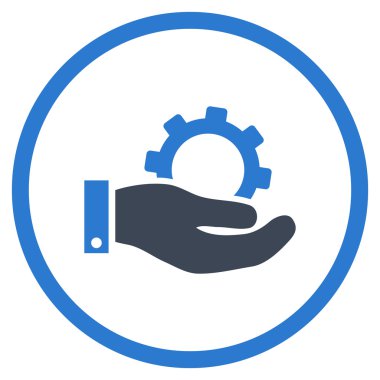 Hizmet düz vektör simgesi