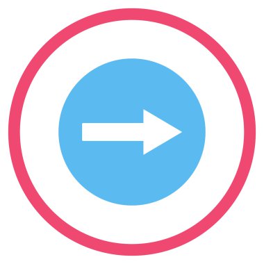 Sağ yuvarlak ok düz vektör simgesi