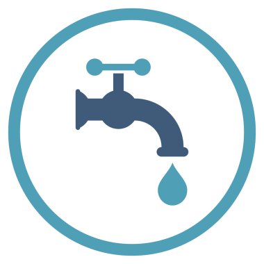 Su musluk düz vektör simgesi