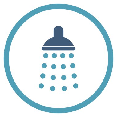 Duş düz vektör simgesi