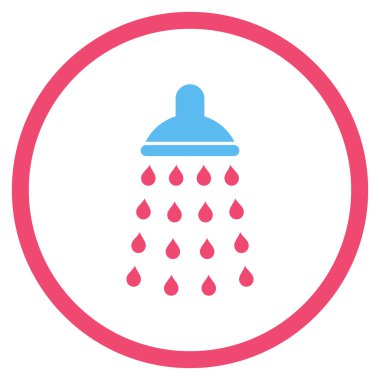 Duş düz vektör simgesi