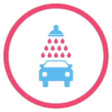 Araba duş düz vektör simgesi