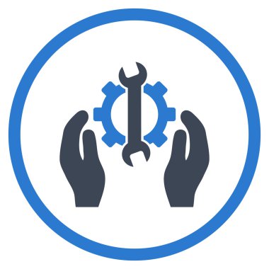 Onarım hizmeti düz vektör simgesi