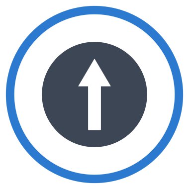 Yukarı yönlü ok düz vektör simgesi