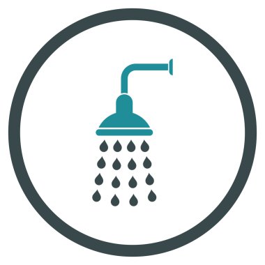 Duş düz vektör simgesi