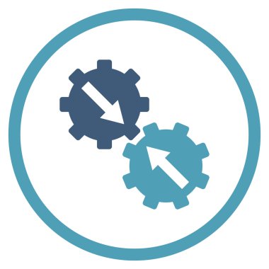 Dişli Tümleştirme düz vektör simgesi