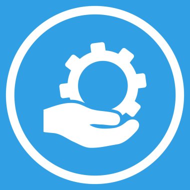 Hizmet düz vektör simgesi