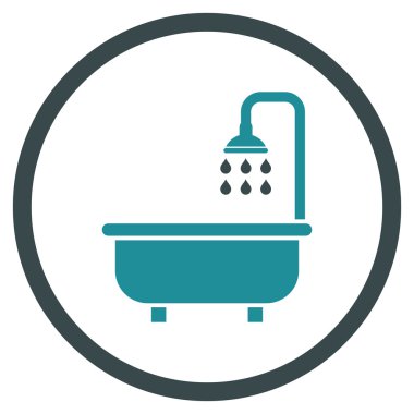 Duş banyo düz vektör simgesi