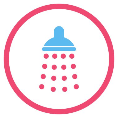 Duş düz vektör simgesi